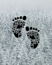 Load image into Gallery viewer, Baby Feet Vinyl Decal, Car Sticker, Car Decal, Bumper Sticker, Computer Decal, Hearts Decal, Baby Foot Decal