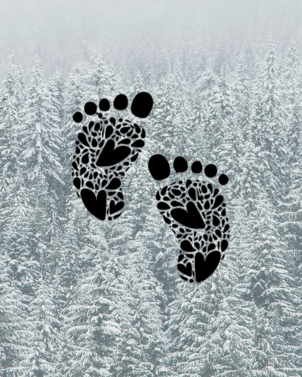 Baby Feet Vinyl Decal, Car Sticker, Car Decal, Bumper Sticker, Computer Decal, Hearts Decal, Baby Foot Decal