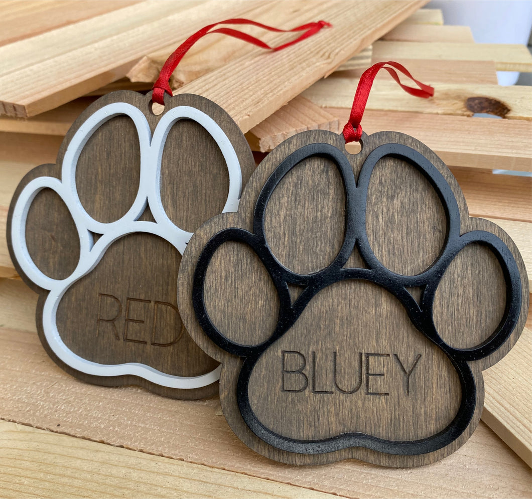 Paw Christmas Ornaments